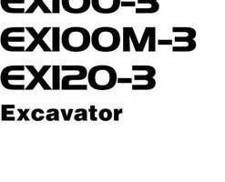 Hitachi Ex-3 Series model Ex100-3 Excavators Owner Operator Manual
