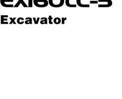 Hitachi Ex-5 Series model Ex160lc-5 Excavators Owner Operator Manual