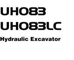 Hitachi Uh-series model Uh083lc Excavators Owner Operator Manual