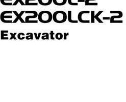 Hitachi Ex-2 Series model Ex200lck-2 Excavators Owner Operator Manual