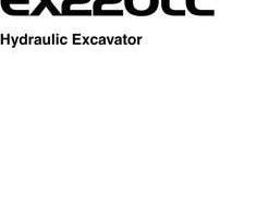 Hitachi Ex-series model Ex220lc Excavators Owner Operator Manual