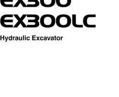 Hitachi Ex-series model Ex300lc Excavators Owner Operator Manual