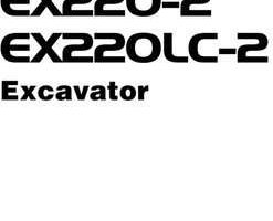 Hitachi Ex-2 Series model Ex220lc Excavators Owner Operator Manual