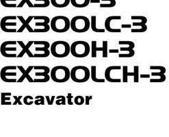 Hitachi Ex-3 Series model Ex300h-3 Excavators Owner Operator Manual