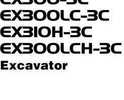 Hitachi Ex-3 Series model Ex300lc-3c Excavators Owner Operator Manual