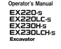 Hitachi Ex-5 Series model Ex220lc-5 Excavators Owner Operator Manual