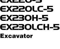 Hitachi Ex-5 Series model Ex220 Excavators Owner Operator Manual
