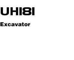 Hitachi Uh-series model Uh181 Excavators Owner Operator Manual