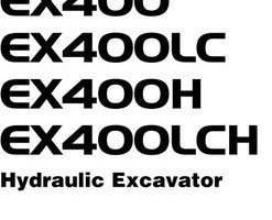 Hitachi Ex-series model Ex400lc Excavators Owner Operator Manual