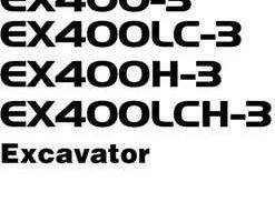 Hitachi Ex-3 Series model Ex400lc-3 Excavators Owner Operator Manual