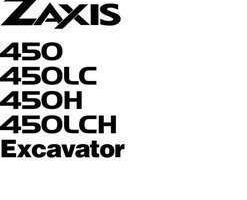 Hitachi Zaxis Series model Zaxis450 Excavators Owner Operator Manual