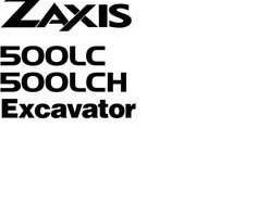 Hitachi Zaxis Series model Zaxis500lc Excavators Owner Operator Manual