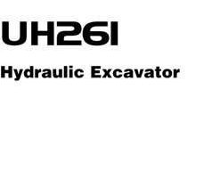 Hitachi Uh-series model Uh261 Excavators Owner Operator Manual