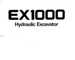 Hitachi Ex Series model Ex1000 Excavators Owner Operator Manual
