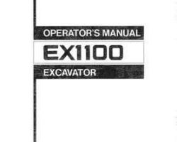 Hitachi Ex-series model Ex1100 Excavators Owner Operator Manual