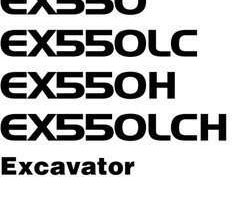 Hitachi Ex-series model Ex550h Excavators Owner Operator Manual