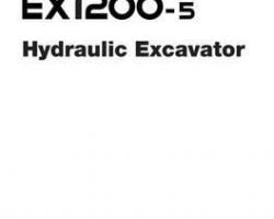Hitachi Ex-5 Series model Ex1200-5 Excavators Owner Operator Manual
