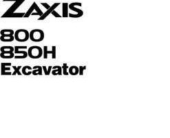 Hitachi Zaxis Series model Zaxis850h Excavators Owner Operator Manual