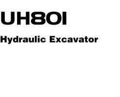 Hitachi Uh-series model Uh801 Excavators Owner Operator Manual