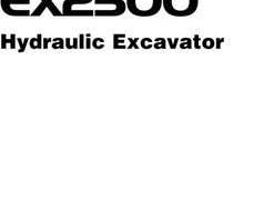 Hitachi Ex-series model Ex2500 Excavators Owner Operator Manual