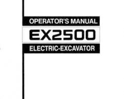 Hitachi Ex Series model Ex2500 Excavators Owner Operator Manual