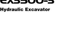 Hitachi Ex-3 Series model Ex3500-3 Excavators Owner Operator Manual