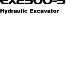 Hitachi Ex-5 Series model Ex2500e-5 Excavators Owner Operator Manual