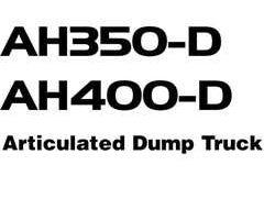 Hitachi D Series model Ah350 Articulated Dump Trucks Owner Operator Manual