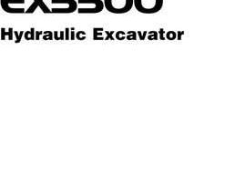 Hitachi Ex-series model Ex5500 Excavators Owner Operator Manual