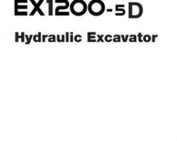 Hitachi Ex-5 Series model Ex1200-5d Excavators Owner Operator Manual