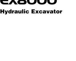 Hitachi Ex-series model Ex8000 Excavators Owner Operator Manual