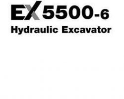 Hitachi Ex-6 Series model Ex5500-6 Excavators Owner Operator Manual