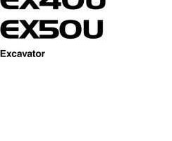 Hitachi Ex Series model Ex50u Excavators Owner Operator Manual