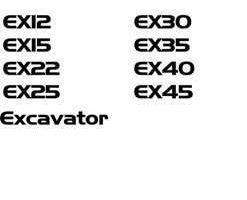 Hitachi Ex-series model Ex30 Excavators Owner Operator Manual