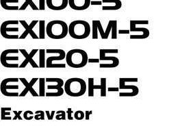 Hitachi Ex-5 Series model Ex100-5 Excavators Owner Operator Manual