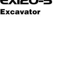 Hitachi Ex-5 Series model Ex120-5 Excavators Owner Operator Manual