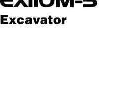 Hitachi Ex-5 Series model Ex110m-5 Excavators Owner Operator Manual
