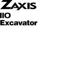 Hitachi Zaxis Series model Zaxis110 Excavators Owner Operator Manual