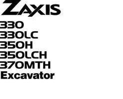 Hitachi Zaxis Series model Zaxis330lc Excavators Owner Operator Manual