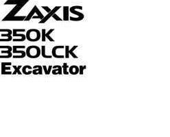 Hitachi Zaxis Series model Zaxis350lck Excavators Owner Operator Manual