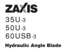 Hitachi Zaxis-3 Series model Zaxis60usb-3 Excavators Owner Operator Manual