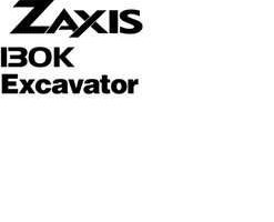 Hitachi Zaxis Series model Zaxis130k Excavators Owner Operator Manual