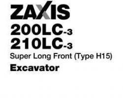 Hitachi Zaxis-3 Series model Zaxis210lc-3 Excavators Owner Operator Manual