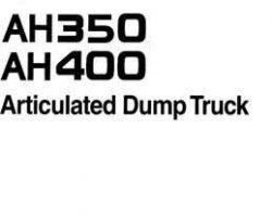 Hitachi Ah Series model Ah350 Articulated Dump Trucks Owner Operator Manual