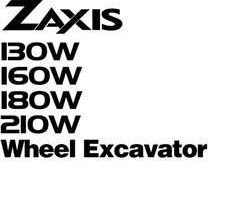 Hitachi Zaxis Series model Zaxis210w Excavators Owner Operator Manual