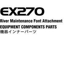 Hitachi Ex-series model Ex270 Excavators Equipment Components Parts Catalog Manual