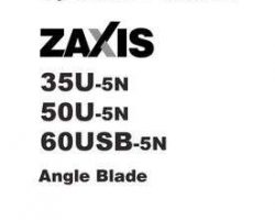 Hitachi Zaxis-5 Series model Zaxis35u-5n Excavators Owner Operator Manual