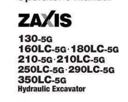 Hitachi Zaxis-5 Series model Zaxis130-5g Excavators Owner Operator Manual