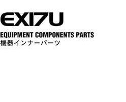 Hitachi Ex-series model Ex17u Excavators Equipment Components Parts Catalog Manual