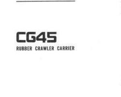 Parts Catalogs for Hitachi model Cg45 Crawler Carriers